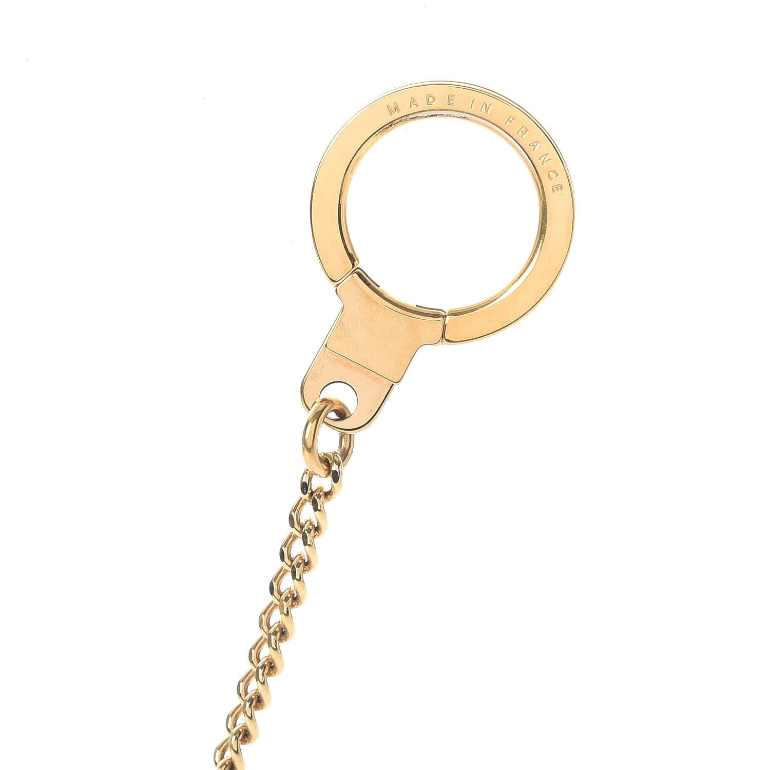 Louis Vuitton Metal Pochette Extender Key Ring Chain Gold 4 of 5