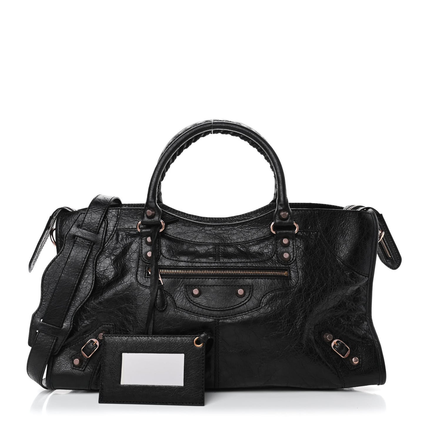 Agneau Giant 12 Rose Gold Hardware Part Time Black