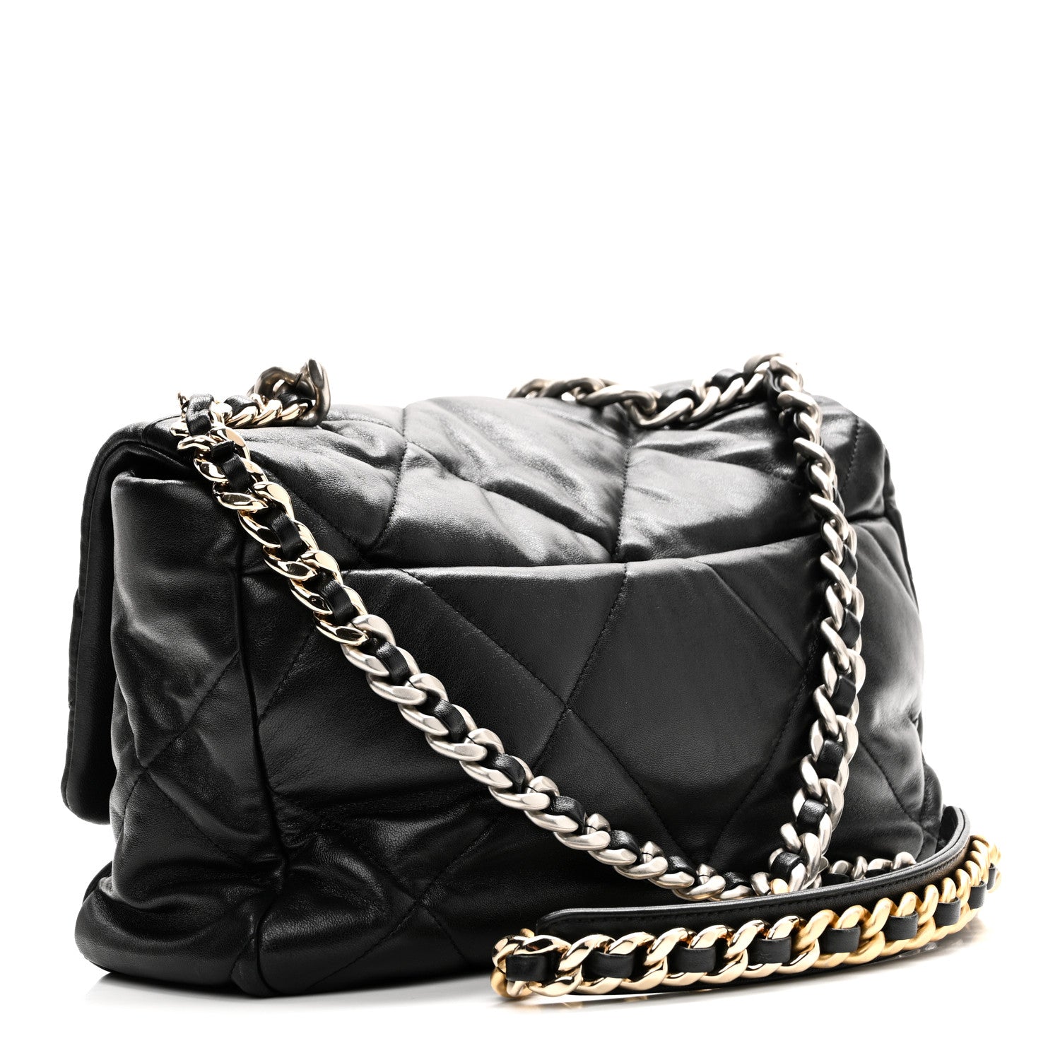 Chanel Lambskin Quilted Large Chanel 19 Flap Black 3 of 11