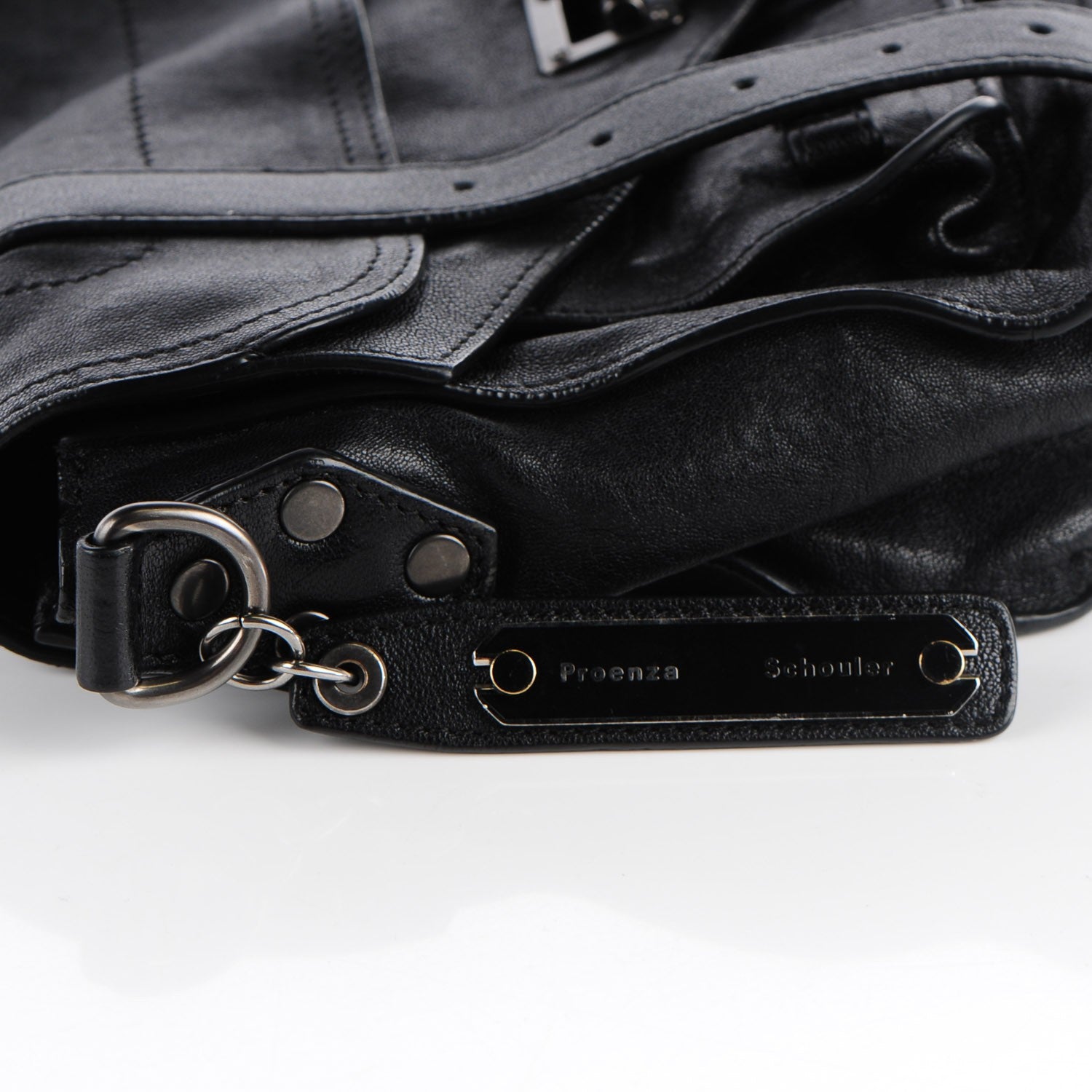 Proenza Schouler Lambskin Tiny PS1 Satchel Black 11 of 14