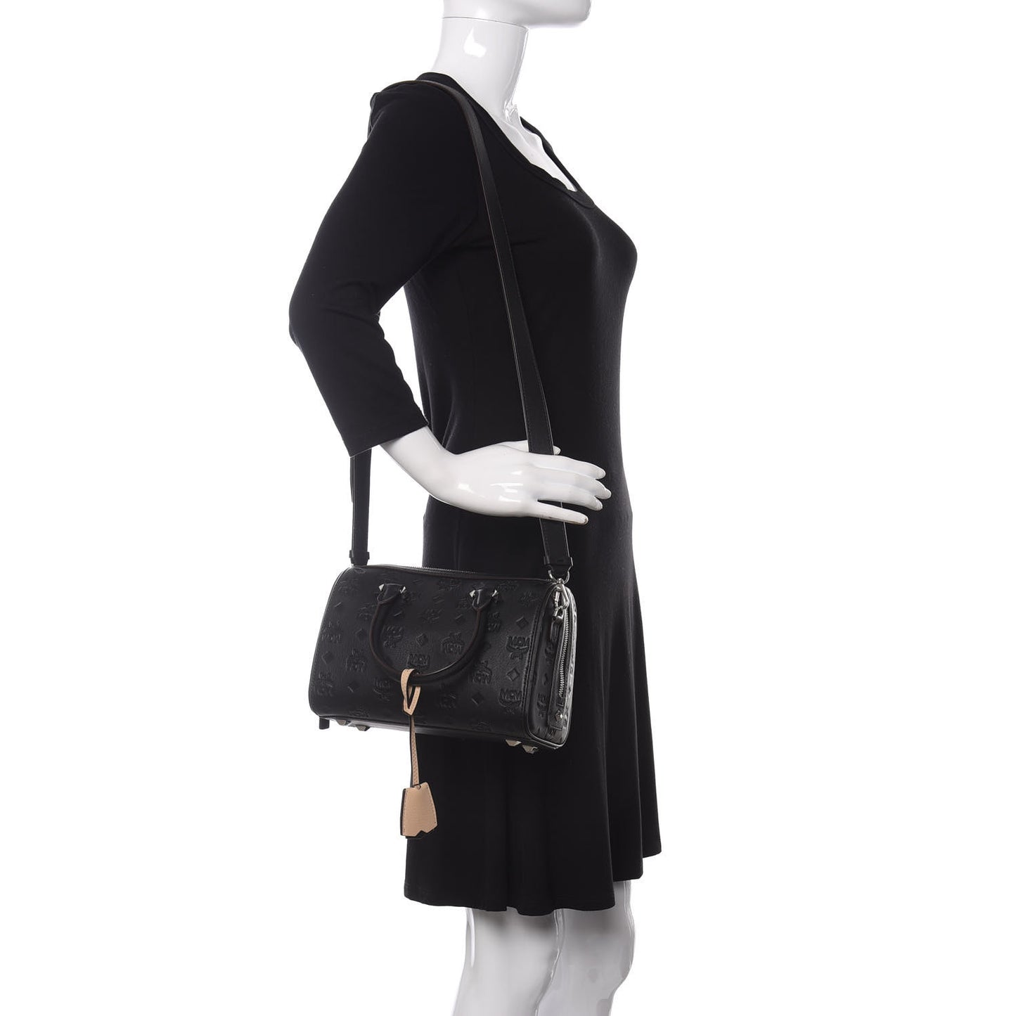 Calfskin Ottomar Monogram Essential Boston Bag Black