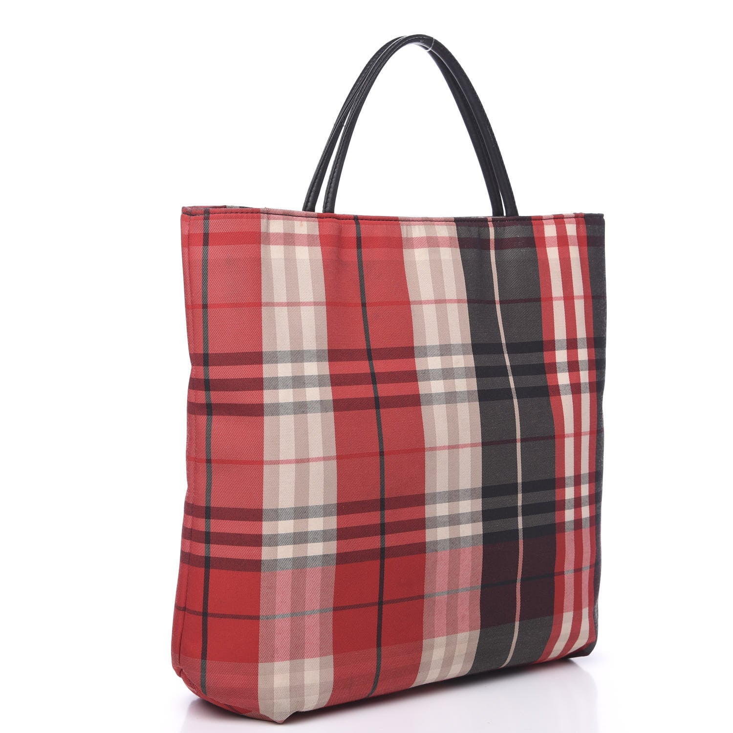 Burberry Canvas Check Tote Red 2 of 15