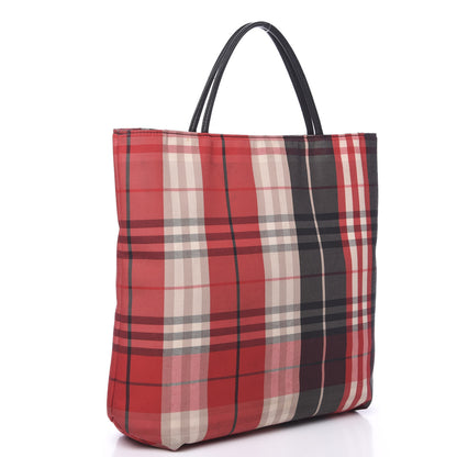 Burberry Canvas Check Tote Red 2 of 15