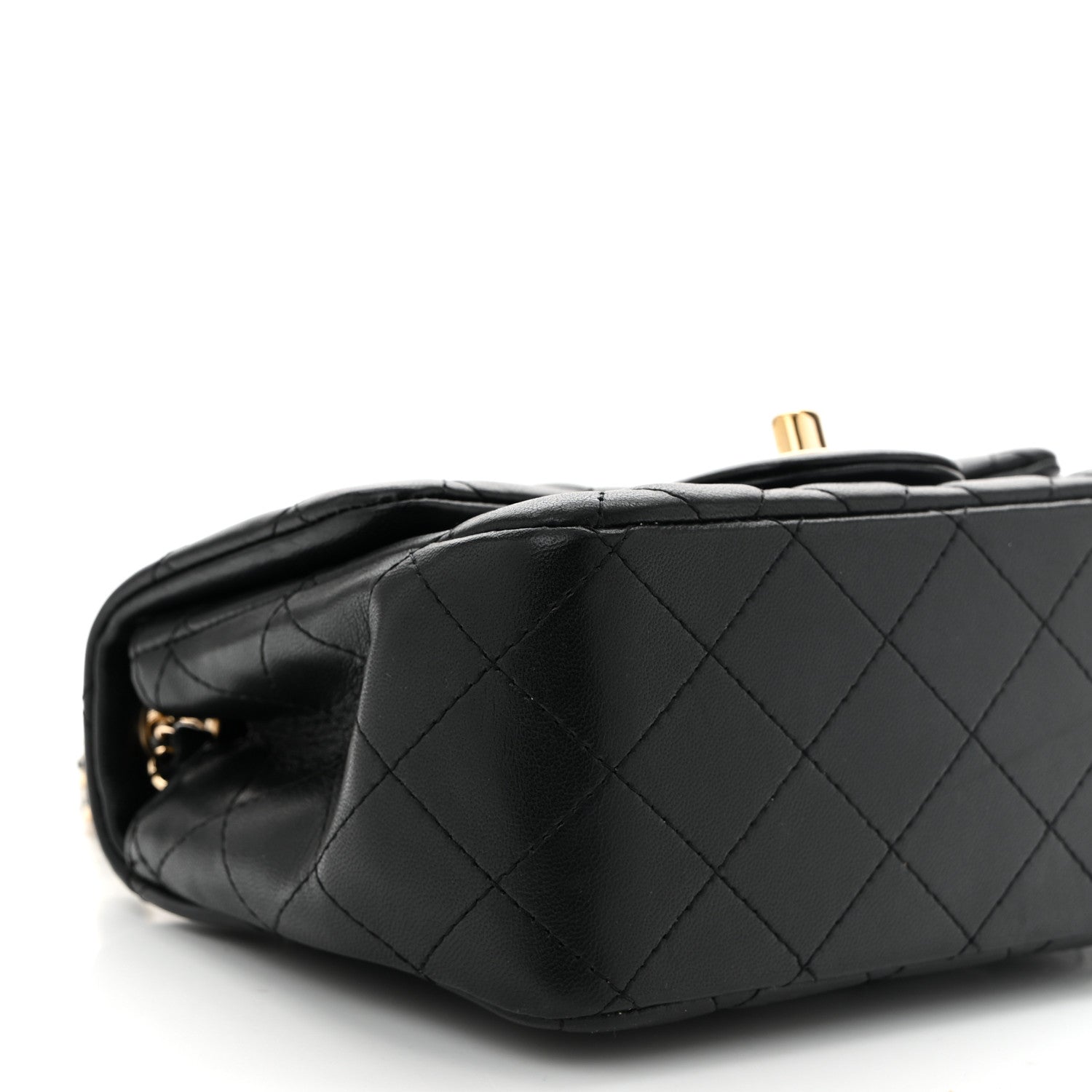 Chanel Lambskin Quilted Mini Square Flap Black 9 of 11