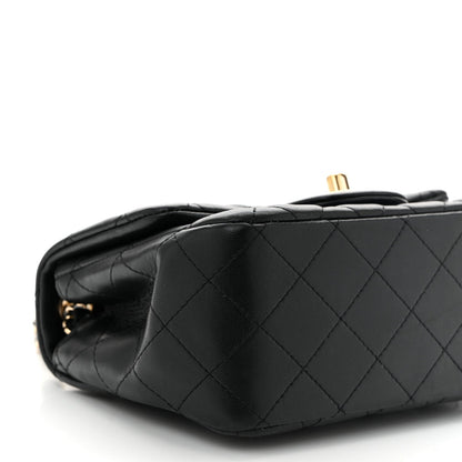 Chanel Lambskin Quilted Mini Square Flap Black 9 of 11