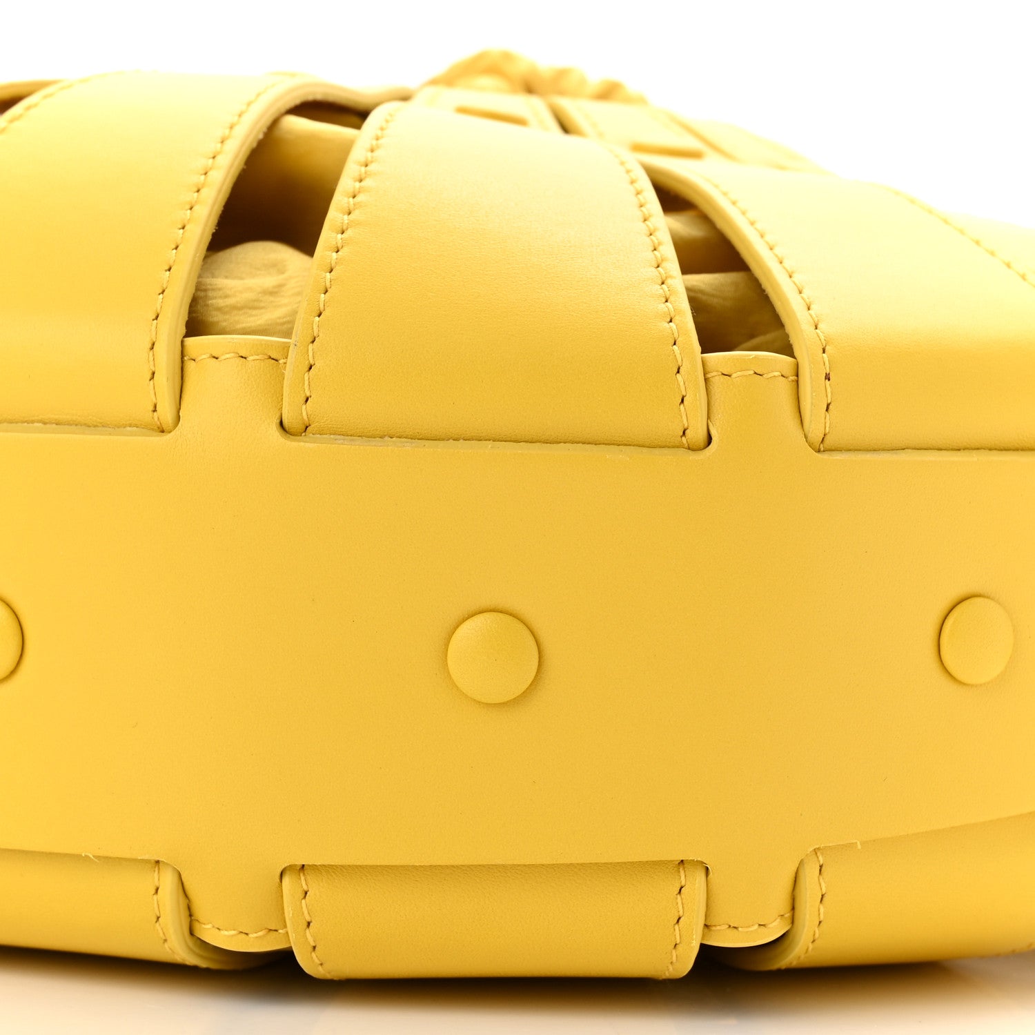 Bottega Veneta French Calfskin Small Shell Bag Yellow 9 of 9