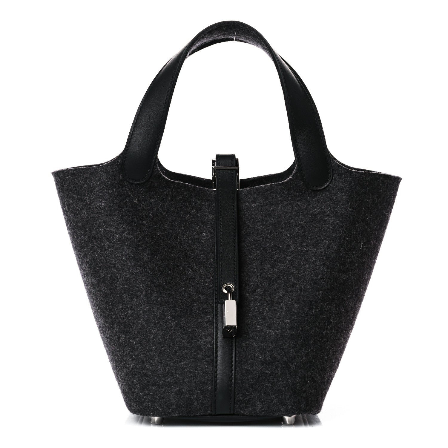 Hermes Feutre Swift Picotin Lock 18 PM Gris Moyen Black 1 of 12