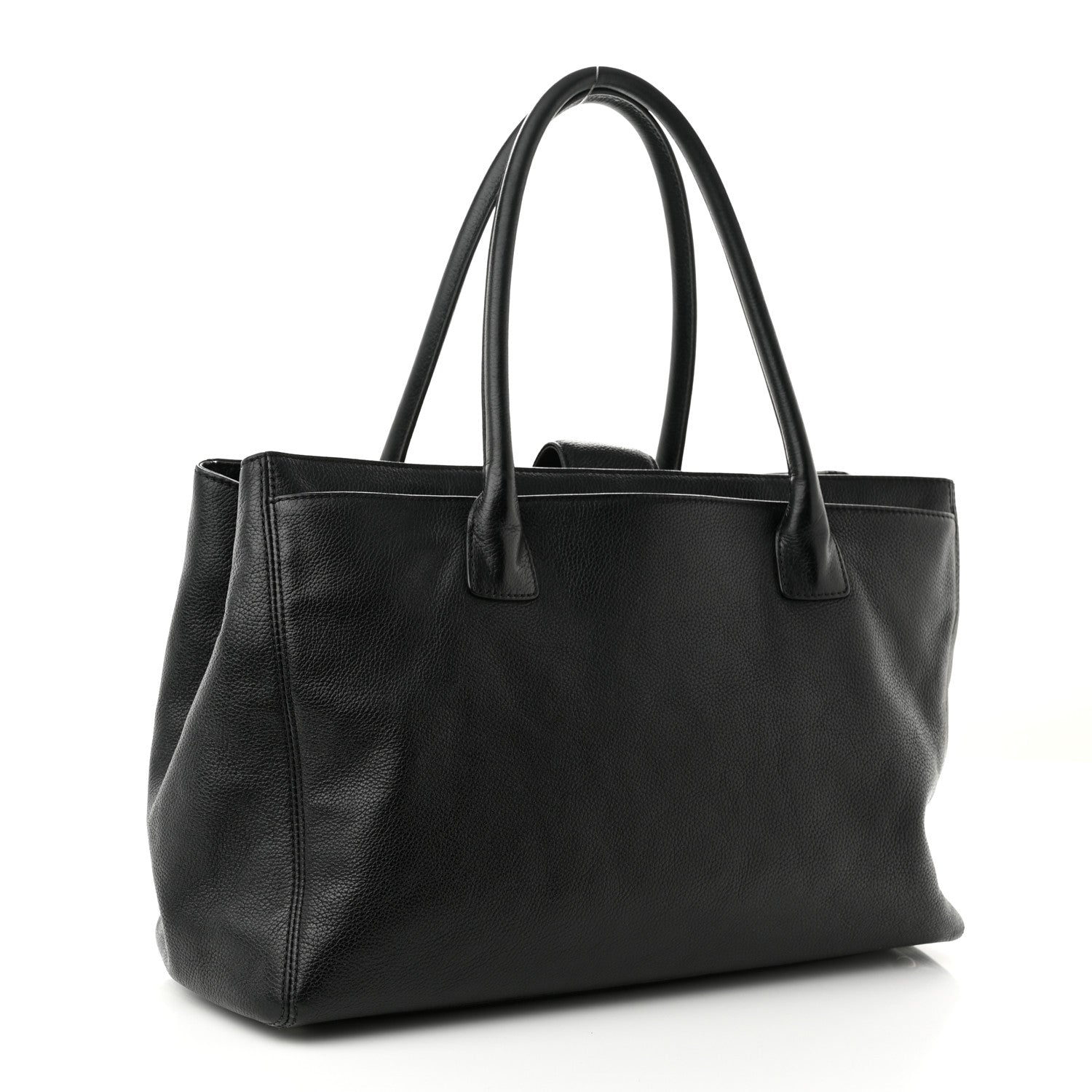 Chanel Calfskin Cerf Executive Shopper Tote Black 2 of 13