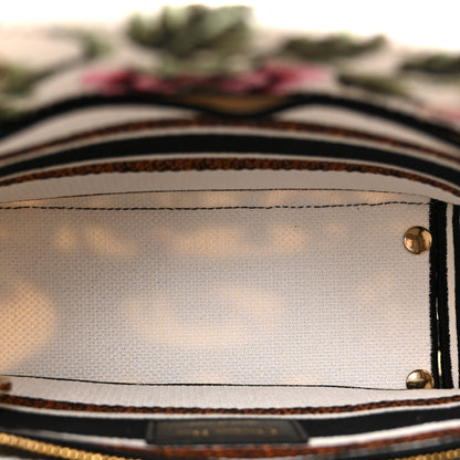 Christian Dior Canvas Embroidered Medium Lady D-Lite Ecru Multicolor 5 of 12