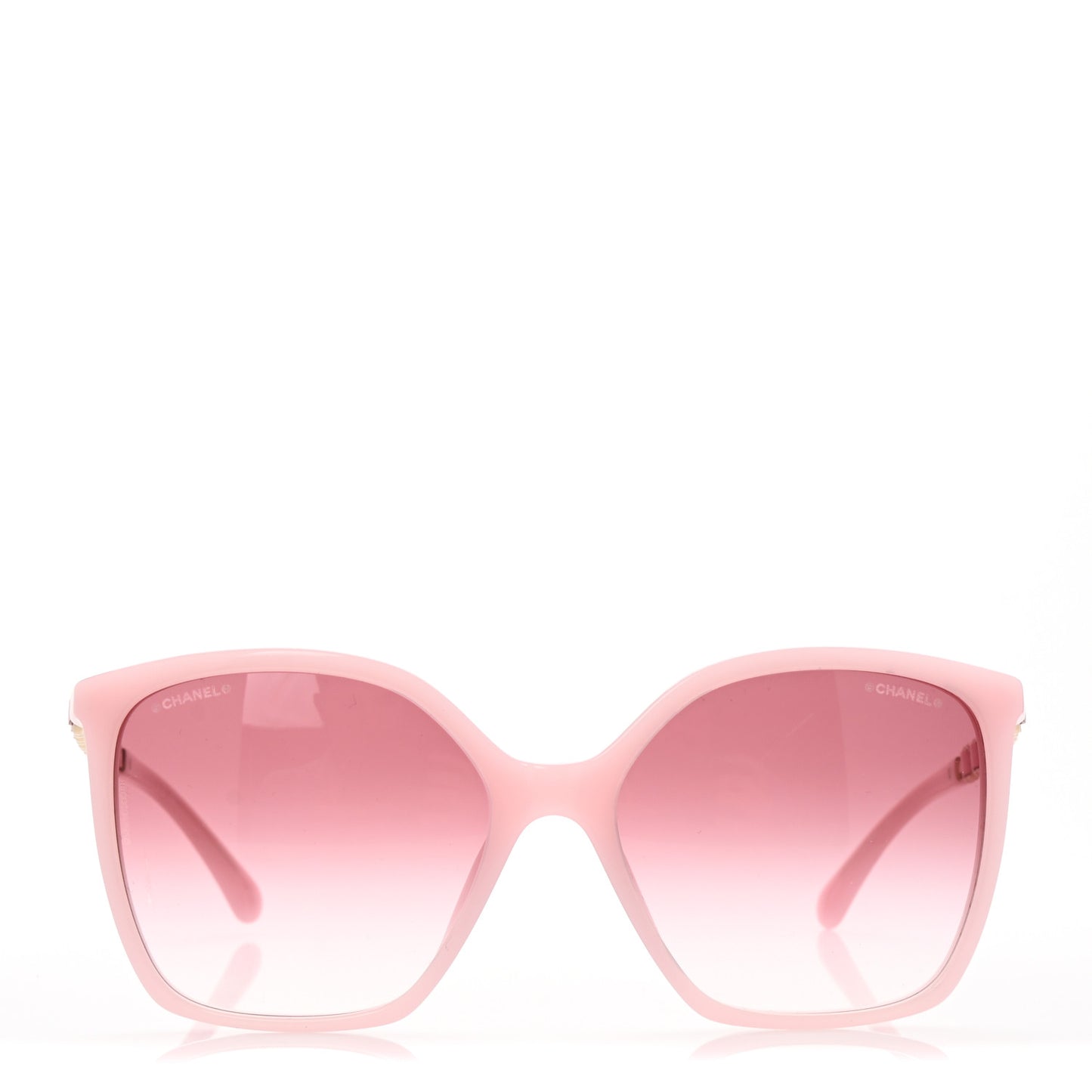Acetate Calfskin SquareSunglasses 5546-Q-A Light Pink