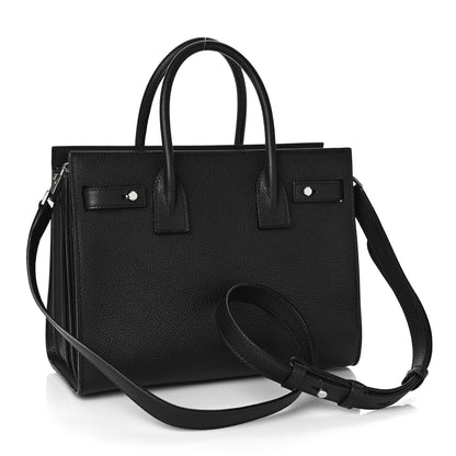 Saint Laurent Grained Calfskin Baby Sac De Jour Souple Black 3 of 8