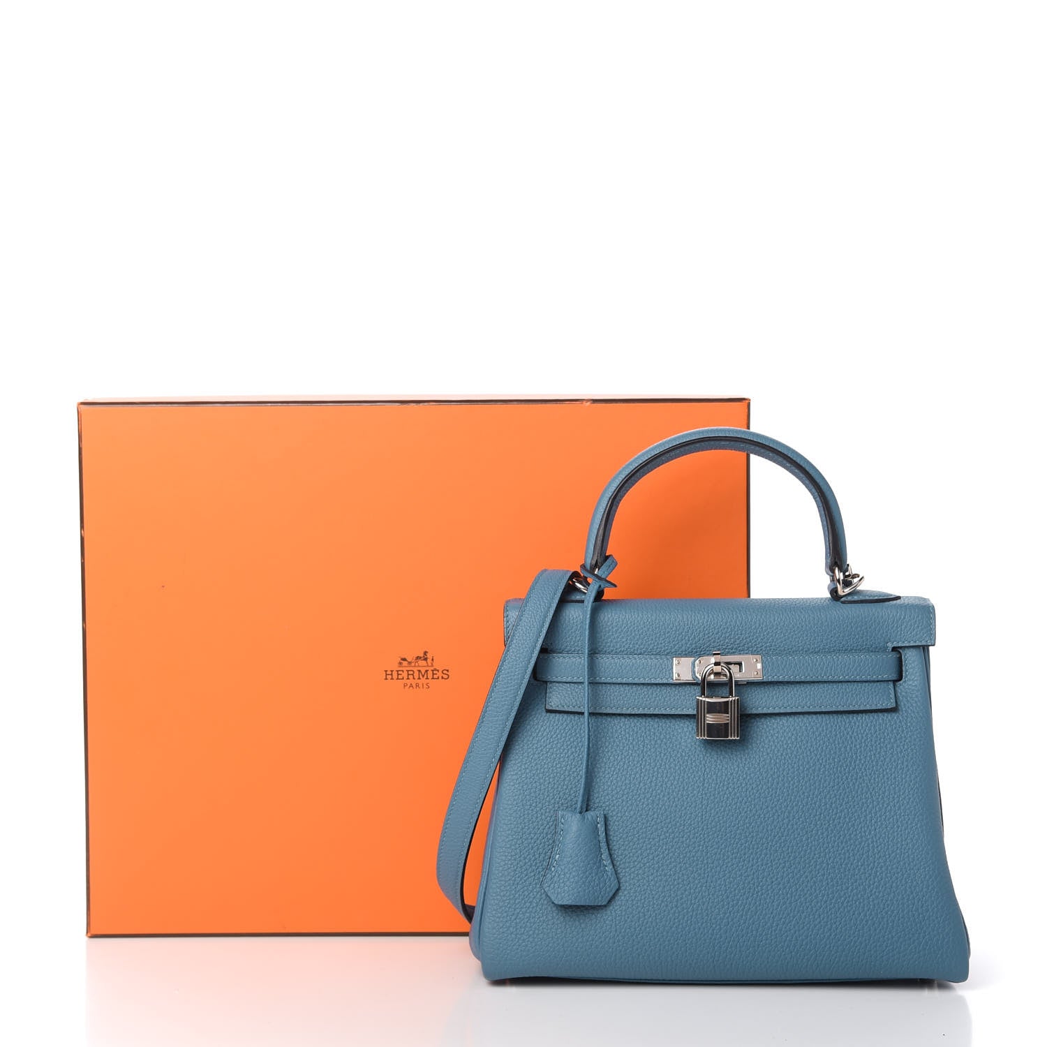 Hermes Togo Kelly Retourne 25 Azur 10 of 10