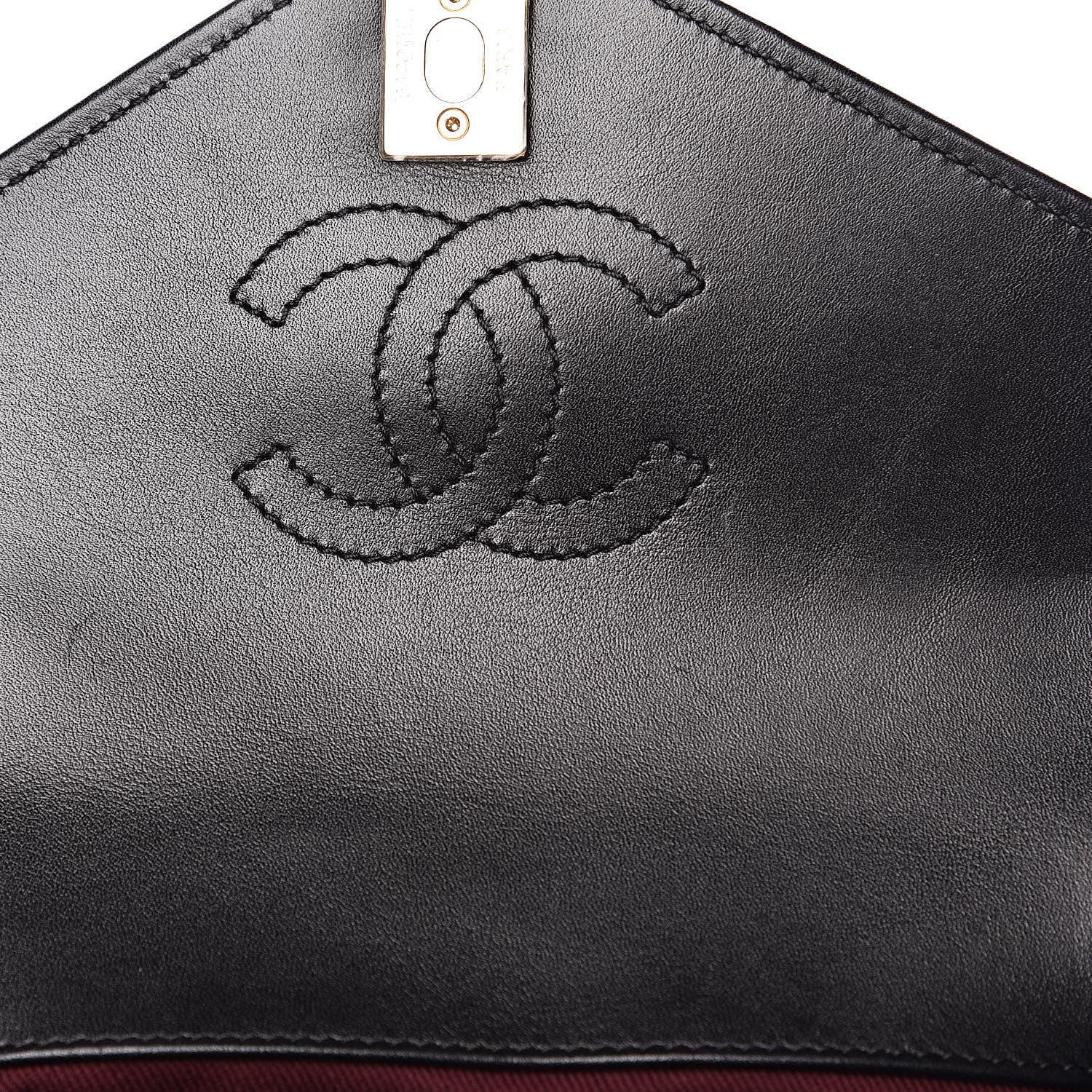 Chanel Calfskin Chevron Stitched Coco Waist Bag Black 8 of 10