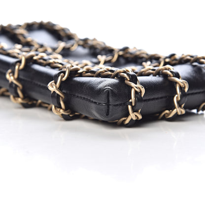 Chanel Lambskin Tech Me Out Clutch With Chain Black 9 of 12