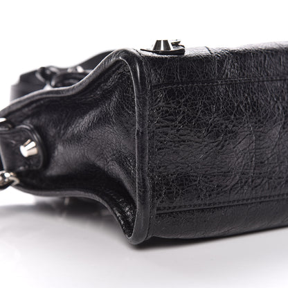 Balenciaga Agneau Classic Silver Hardware Mini City Black 8 of 9