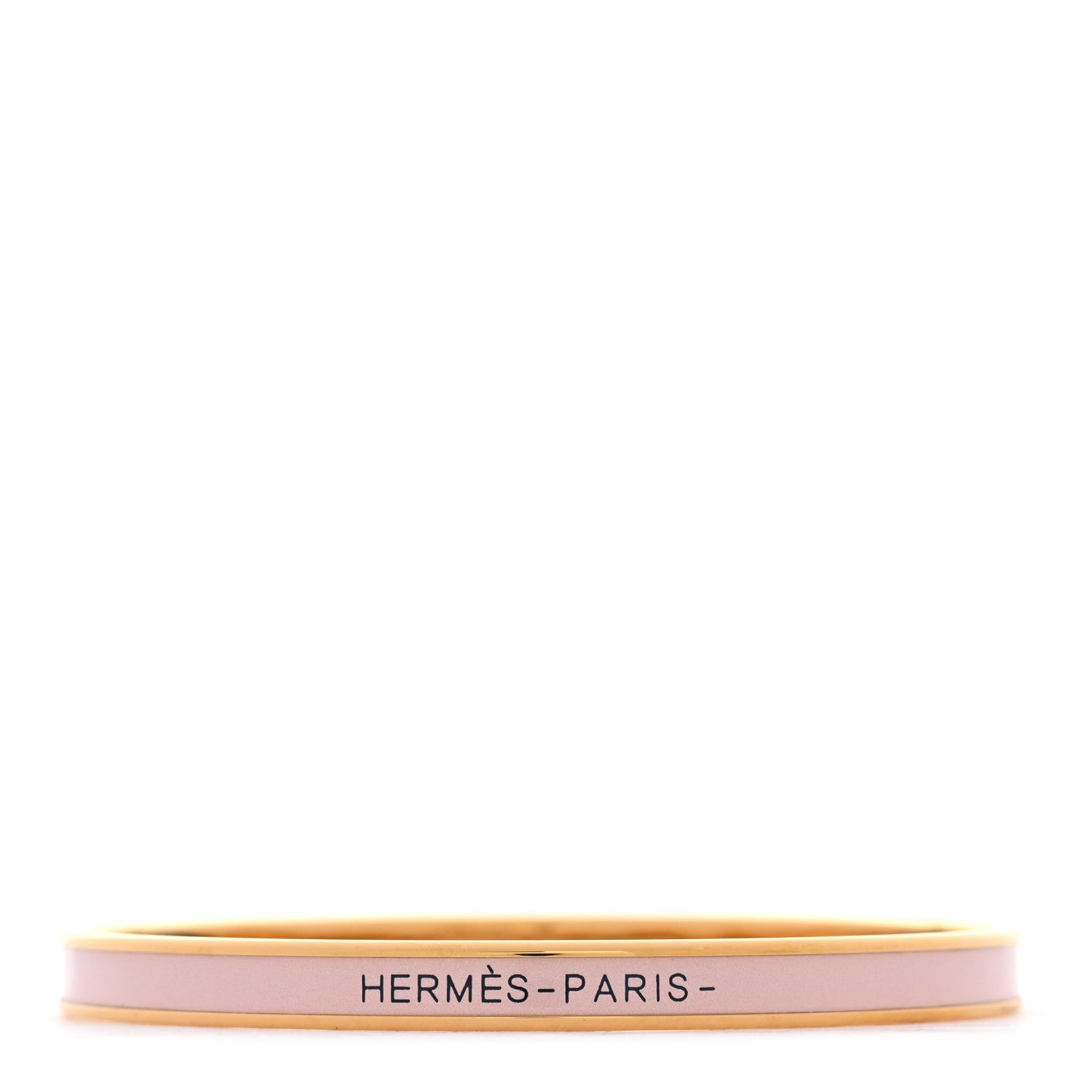 Hermes Enamel Uni Bangle 62 Rose Candeur 1 of 6