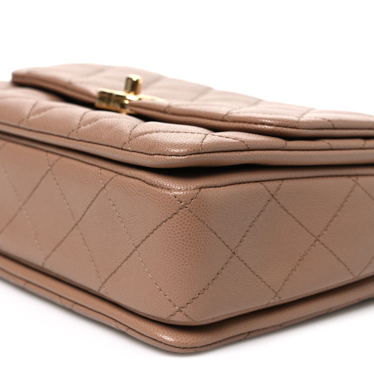 Caviar Quilted Coco First Flap Beige