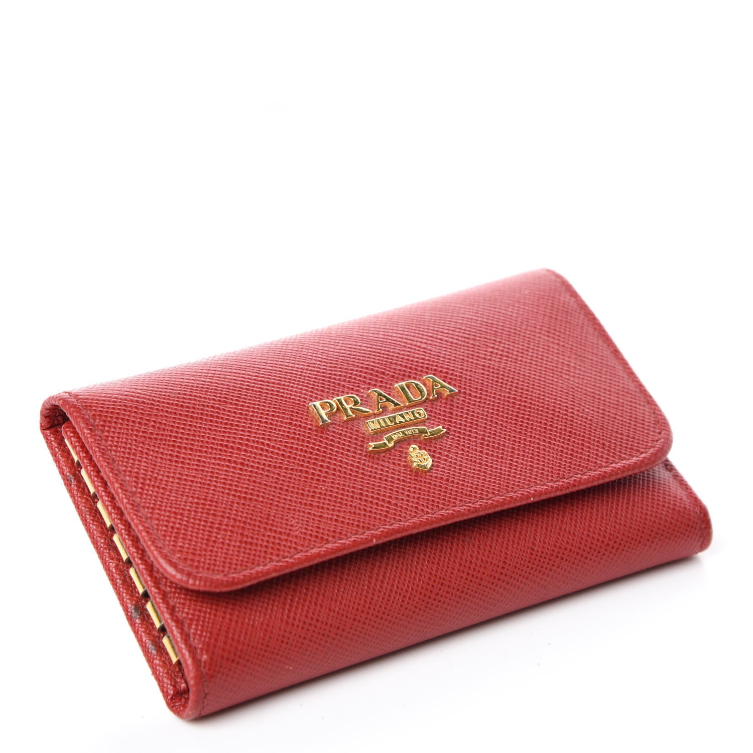 Prada Saffiano Metal 6 Key Holder Fuoco 4 of 11