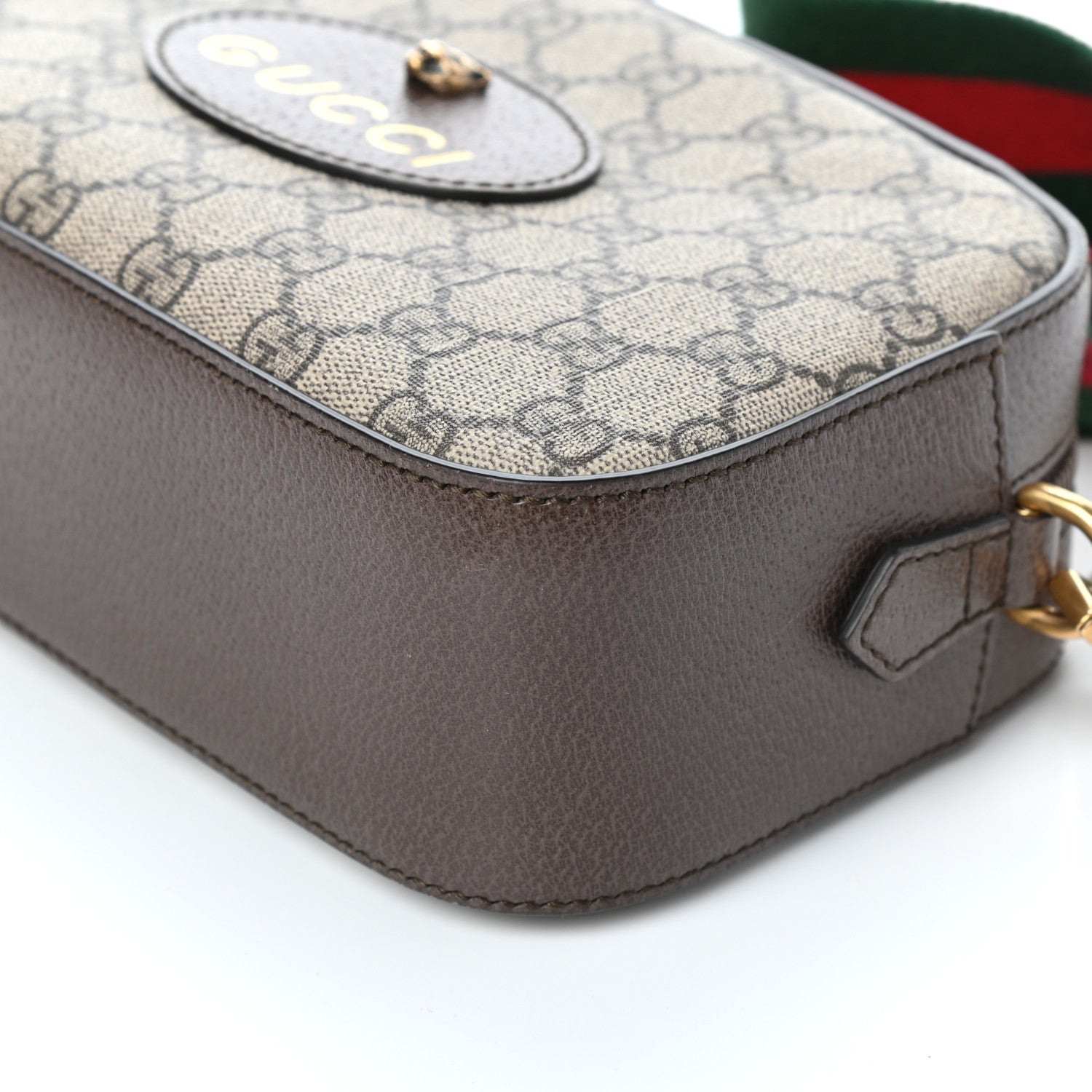 Gucci GG Supreme Monogram Web Neo Vintage Shoulder Bag Beige New Acero Crop 9 of 9
