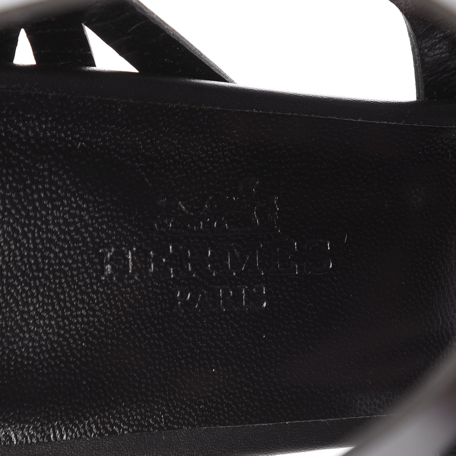 Hermes Calfskin Keira Sandals 37.5 Black 7 of 8