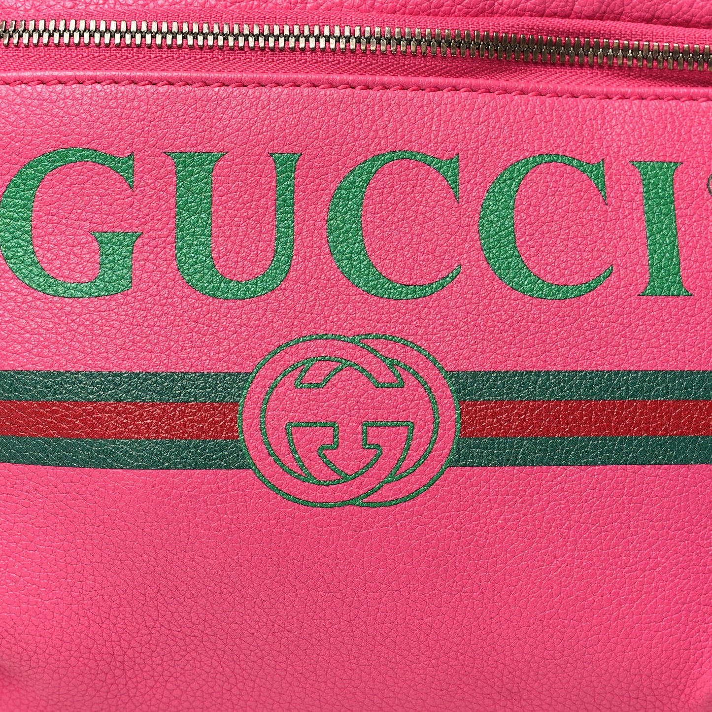 Grained Calfskin Logo Belt Bag Pink