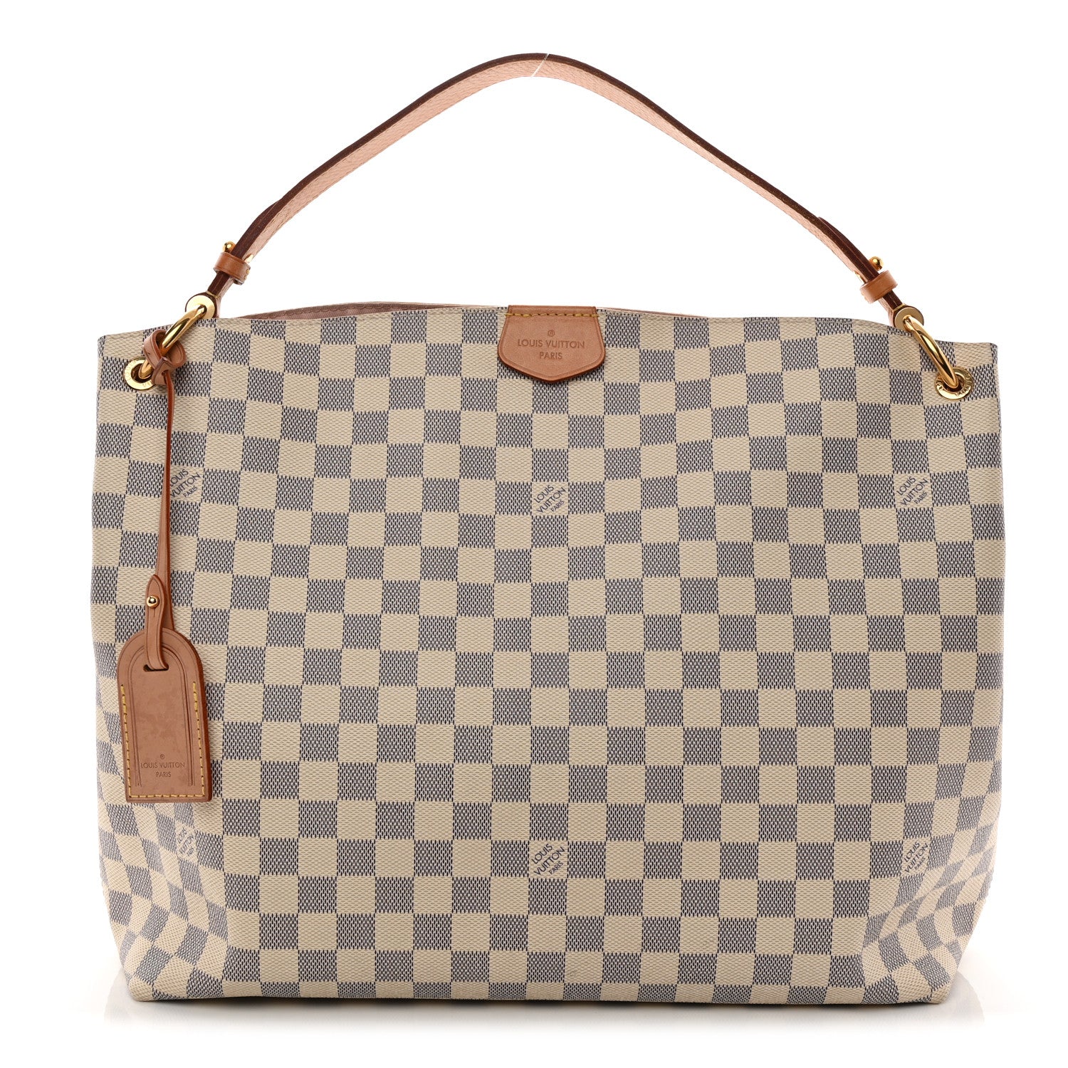 Louis Vuitton Damier Azur Graceful MM Rose Ballerine 1 of 10