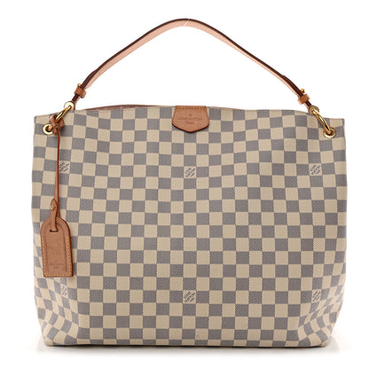 Louis Vuitton Damier Azur Graceful MM Rose Ballerine 1 of 10