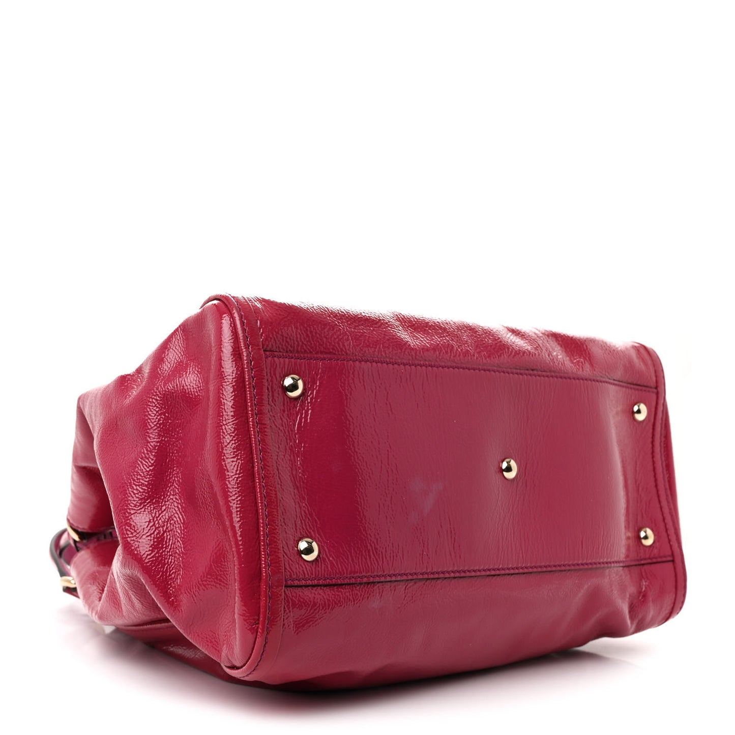 Vernice Naplack Medium Soho Shoulder Bag Bright Bouganville