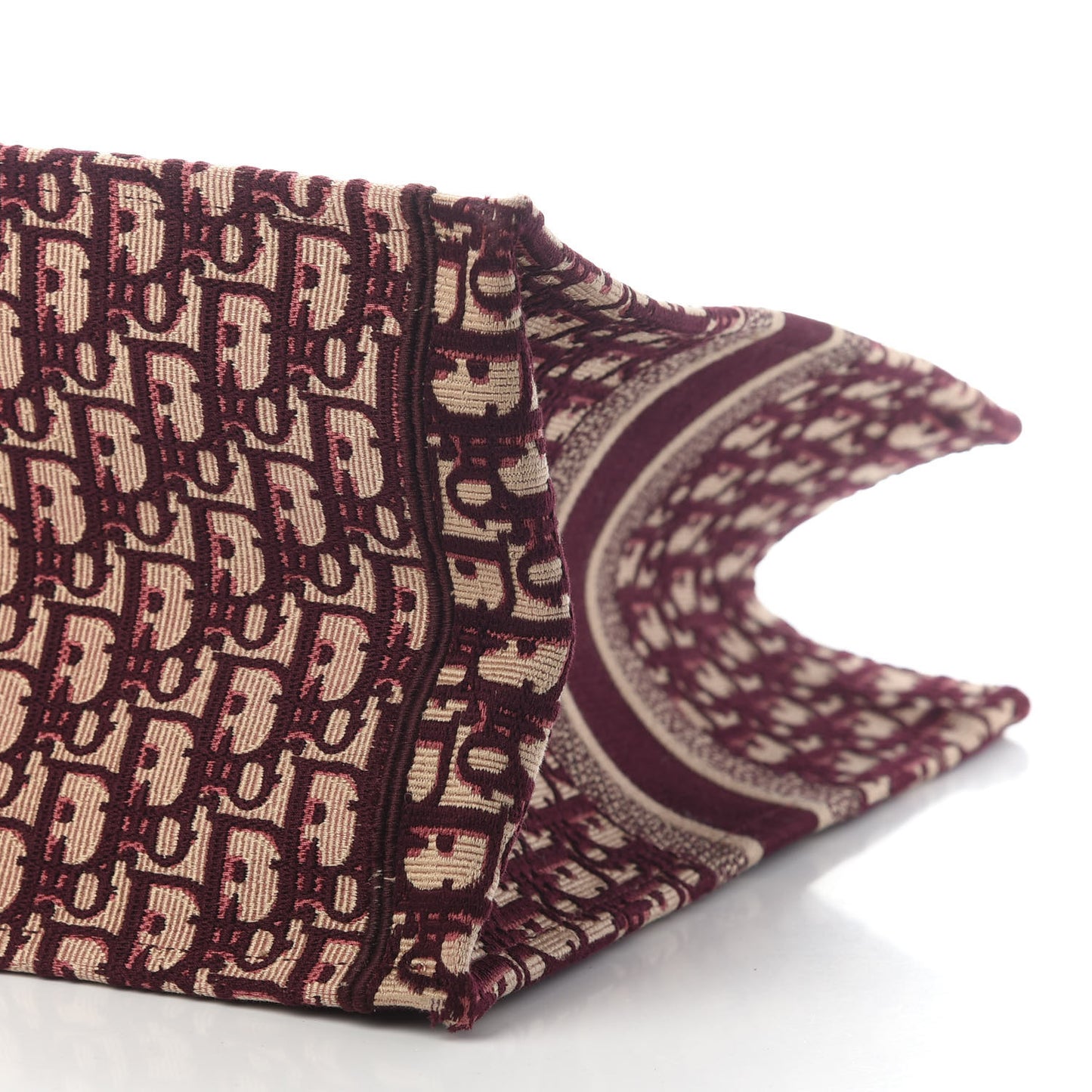 Oblique Large Book Tote Burgundy Multicolor