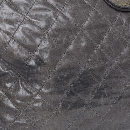 Chanel Glazed Calfskin Stingray Large Bindi CC Tote Grey 8 of 13