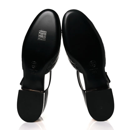 Chanel Patent Lambskin Quilted Cap Toe Ballerina Flats 39.5 Black 9 of 20