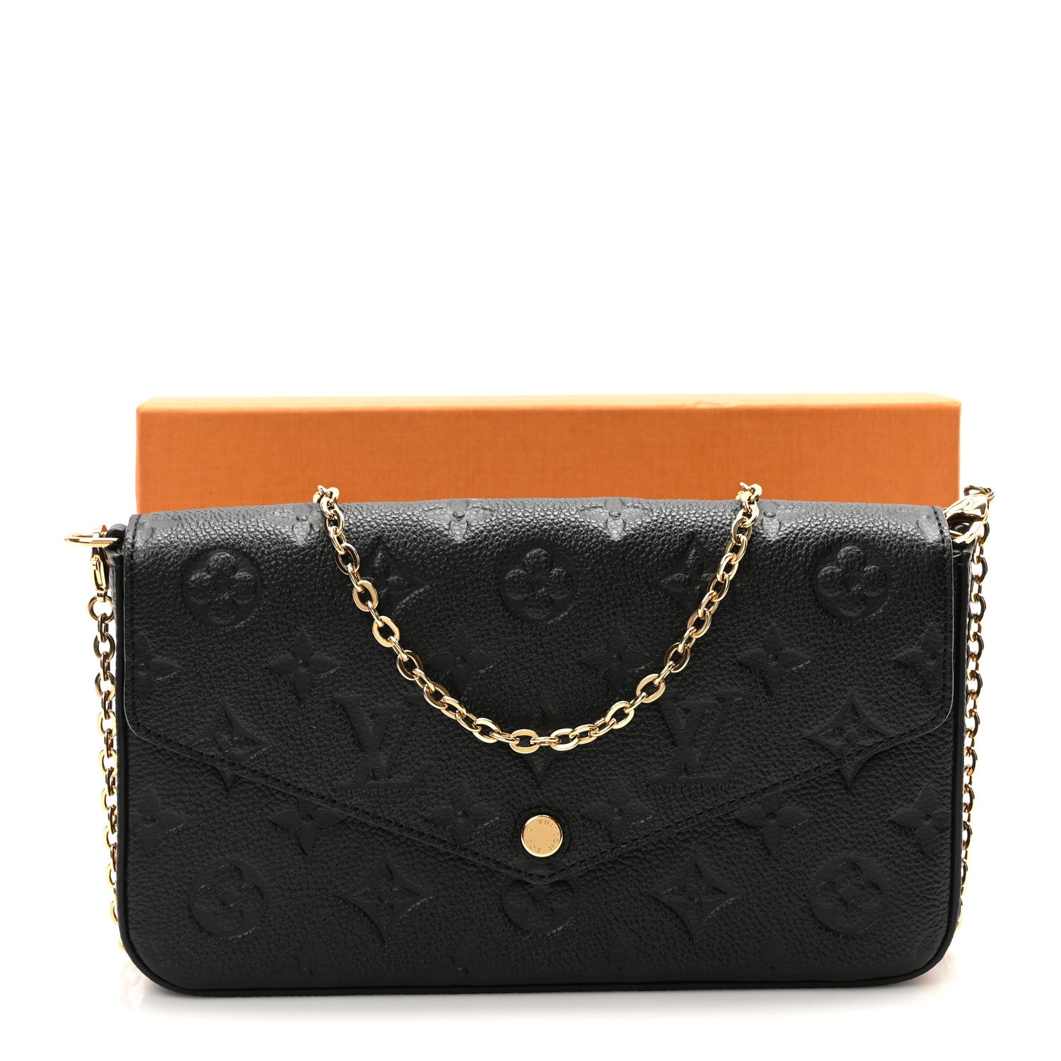 Louis Vuitton Empreinte Pochette Felicie Chain Wallet Black 8 of 10