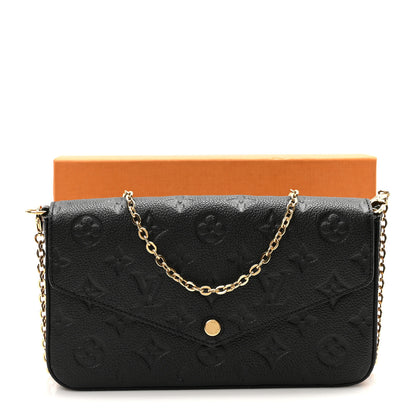 Louis Vuitton Empreinte Pochette Felicie Chain Wallet Black 8 of 10