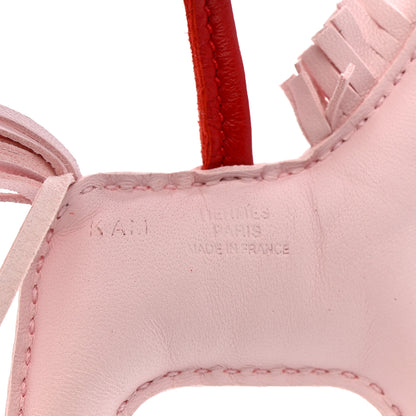 Hermes Milo Lambskin Grigri Rodeo Robeo Coeur Bag Charm PM Rose Darling Rouge Radieux Celeste 3 of 4