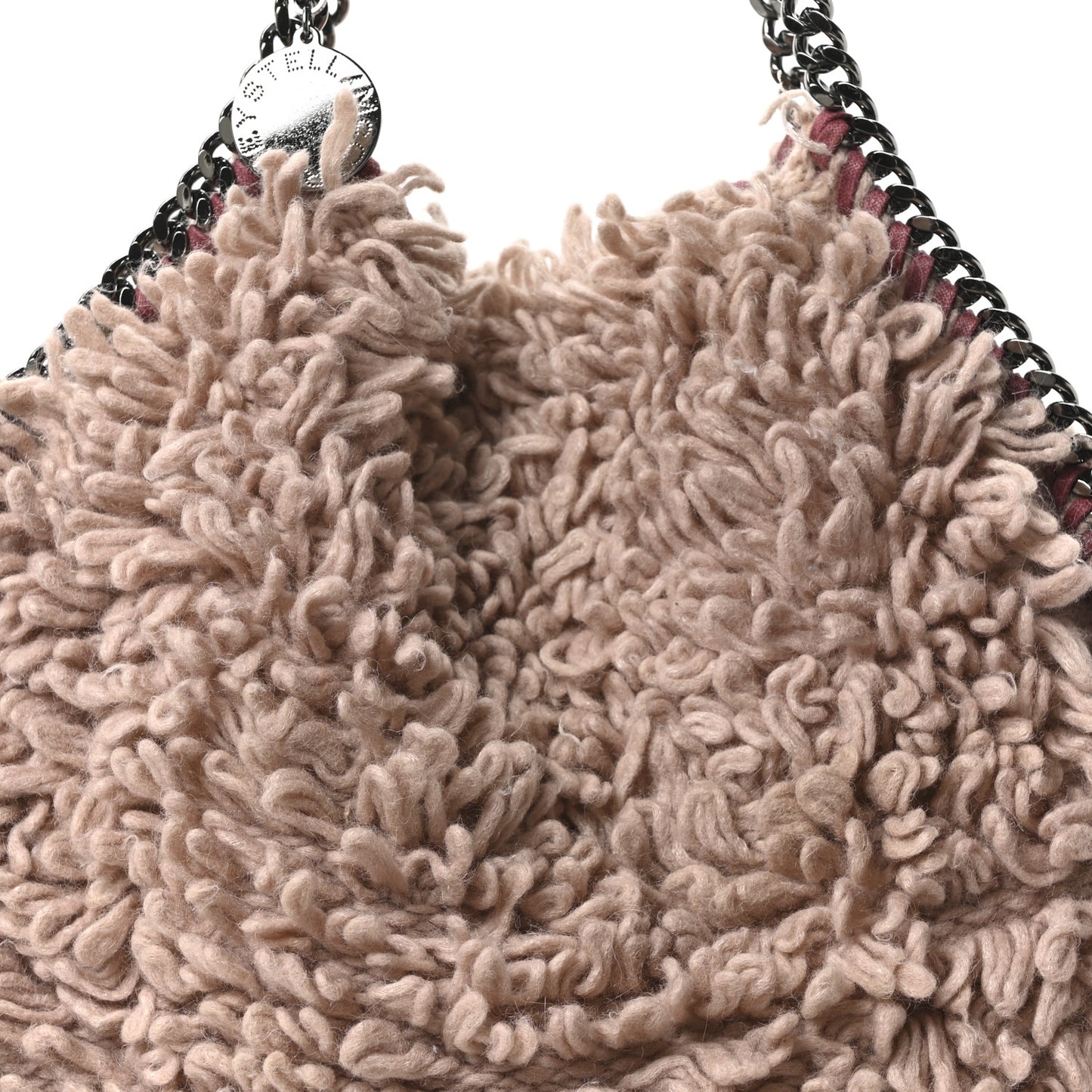 Wool Fur Small Falabella Tote Pink