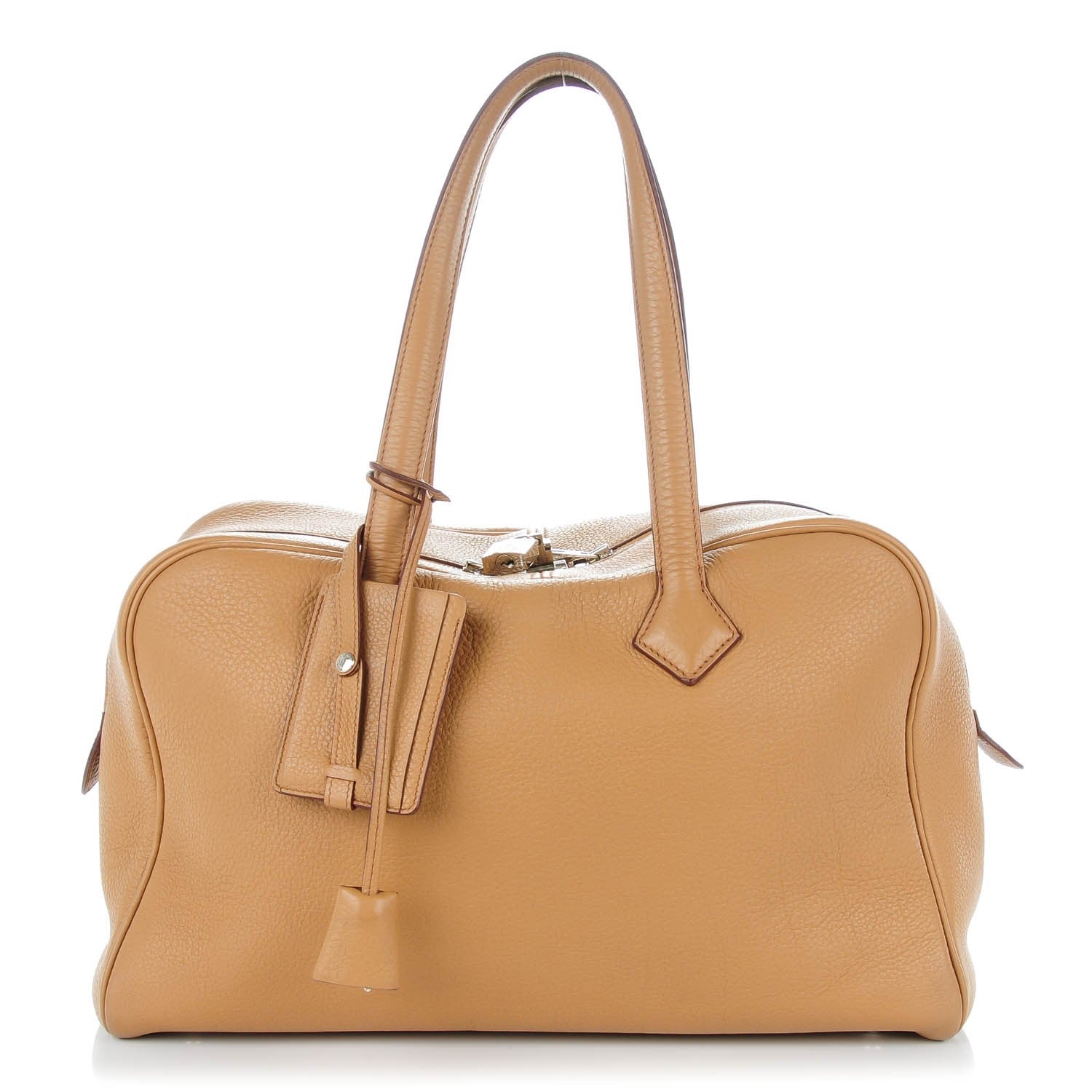 Hermes Taurillon Clemence Victoria II 35 Tabac Camel 1 of 12