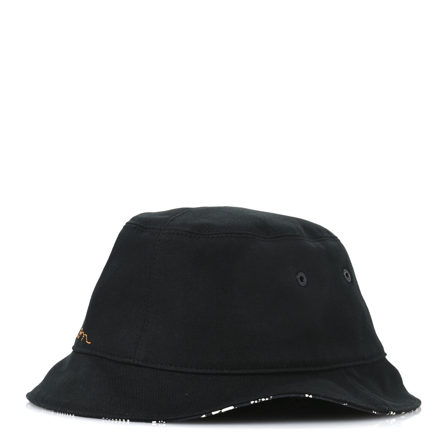 Louis Vuitton Cotton Damier Distorted Reversible Bucket Hat Black 1 of 15