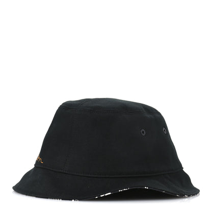 Louis Vuitton Cotton Damier Distorted Reversible Bucket Hat Black 1 of 15