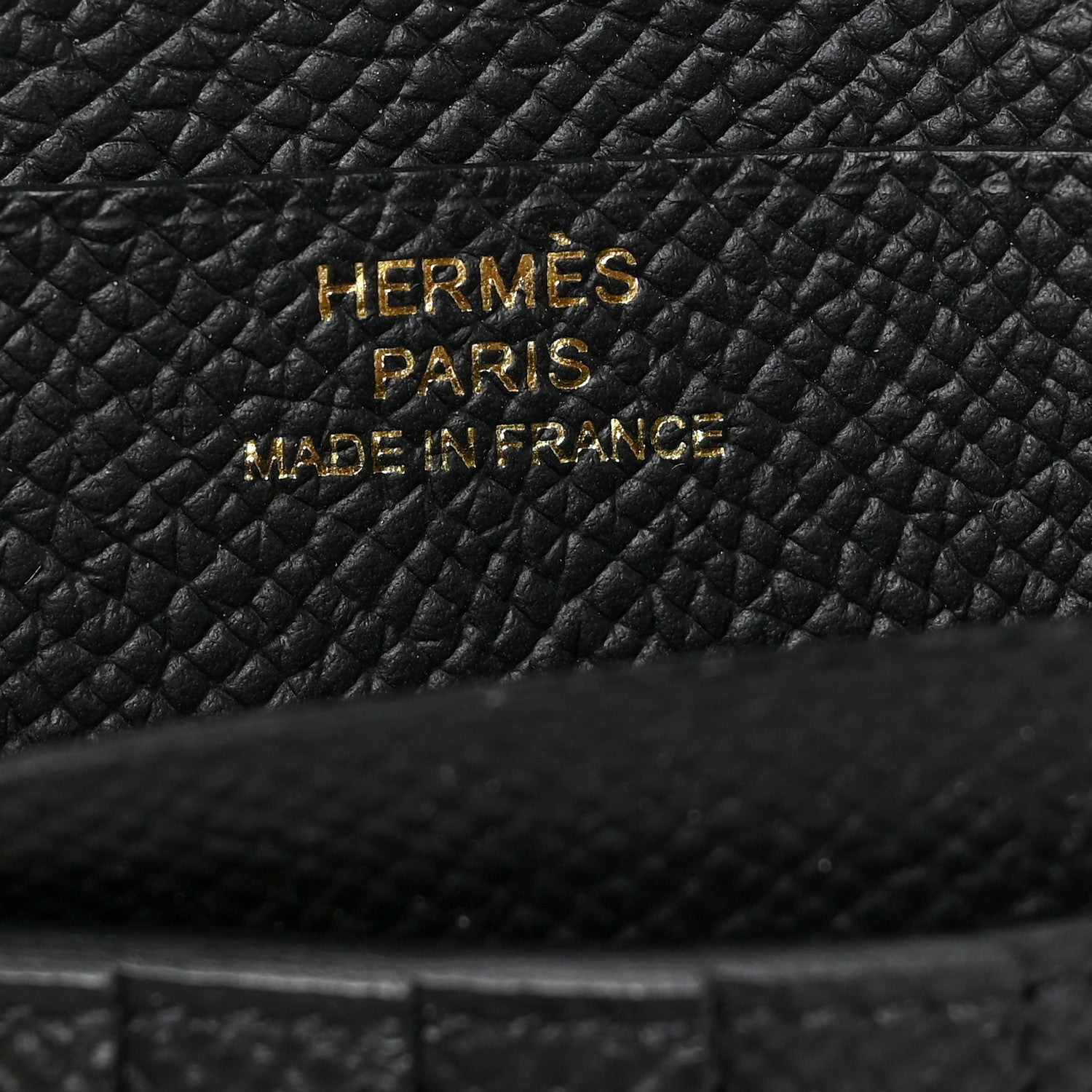 Hermes Epsom Bearn Compact Wallet Black 6 of 6