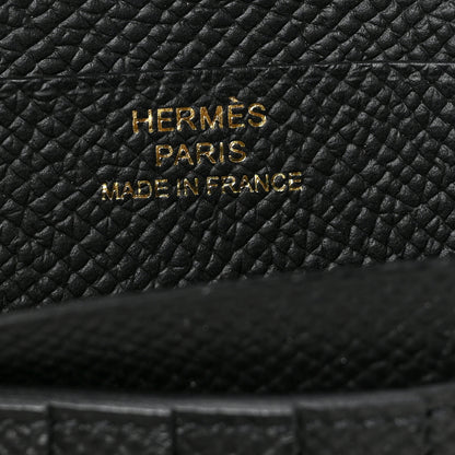 Hermes Epsom Bearn Compact Wallet Black 6 of 6