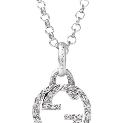 Gucci Sterling Silver Interlocking G Pendant Necklace 5 of 7