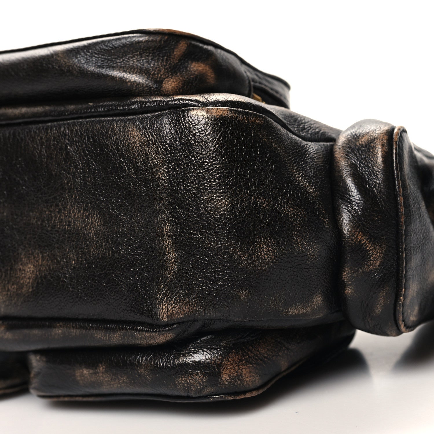 Miu Miu Distressed Nappa Pocket Bag Sand Coffee 9 of 9