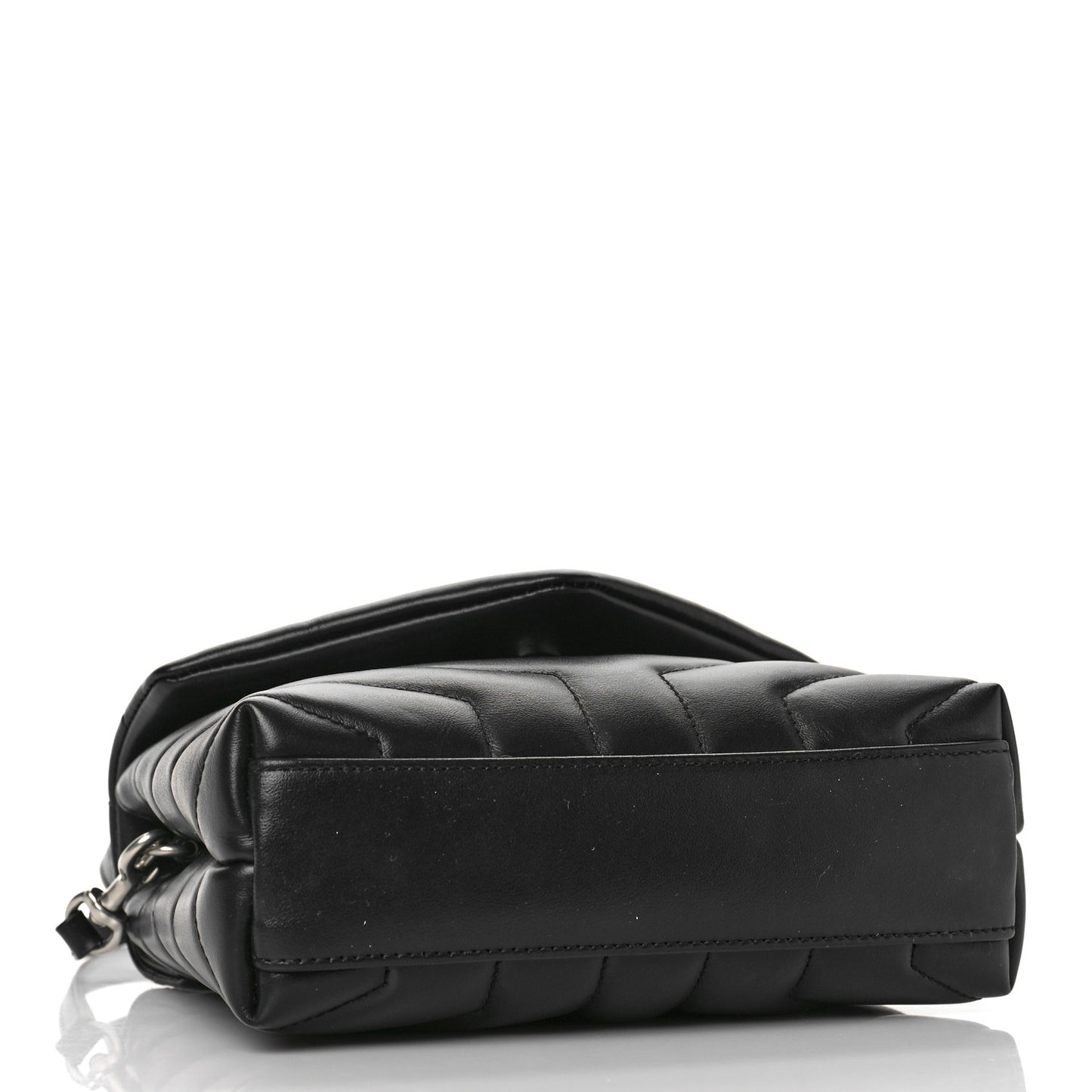 Calfskin Y Quilted Monogram Toy Loulou Crossbody Bag Black