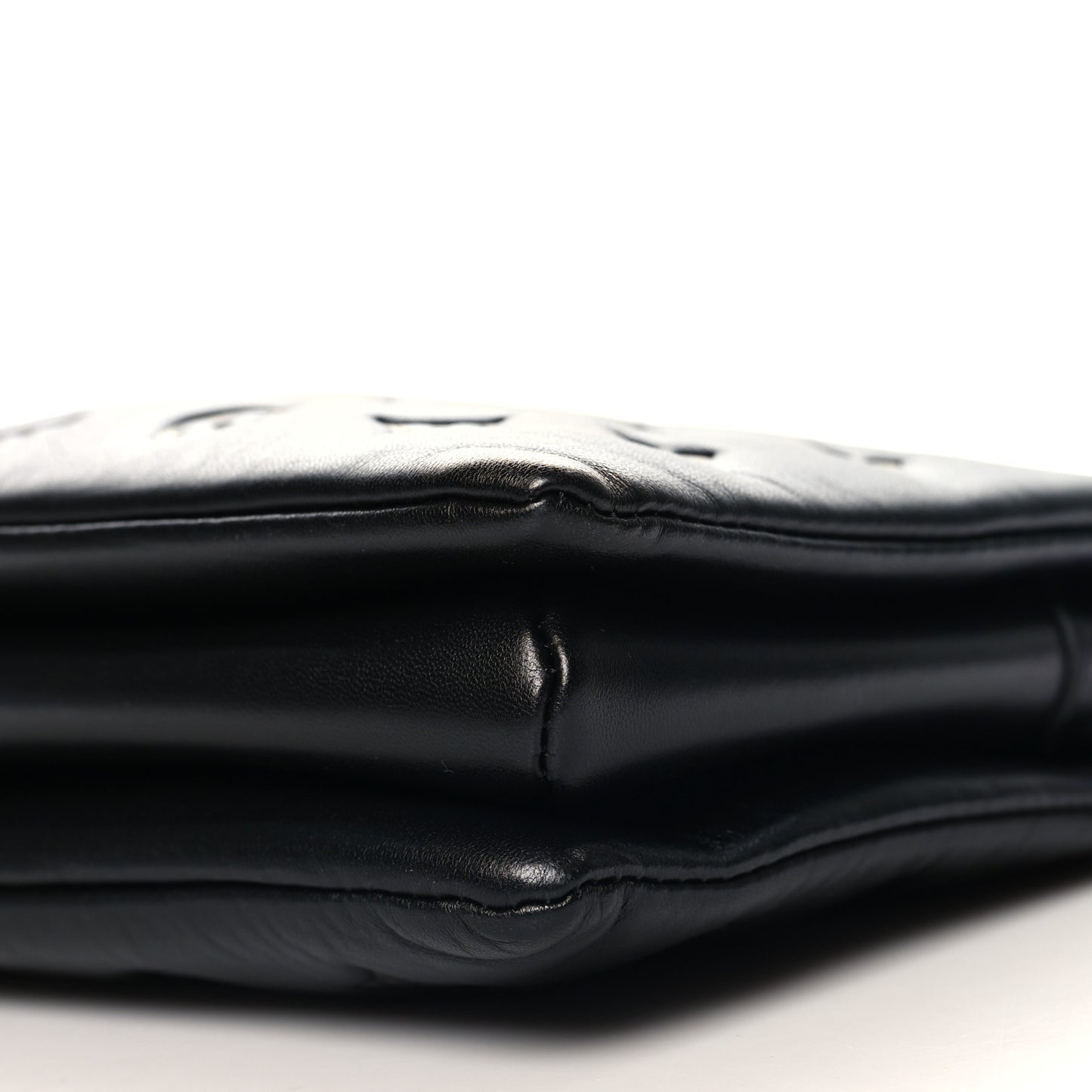 Lambskin Embossed Monogram LV Ski Coussin PM Black Multicolor