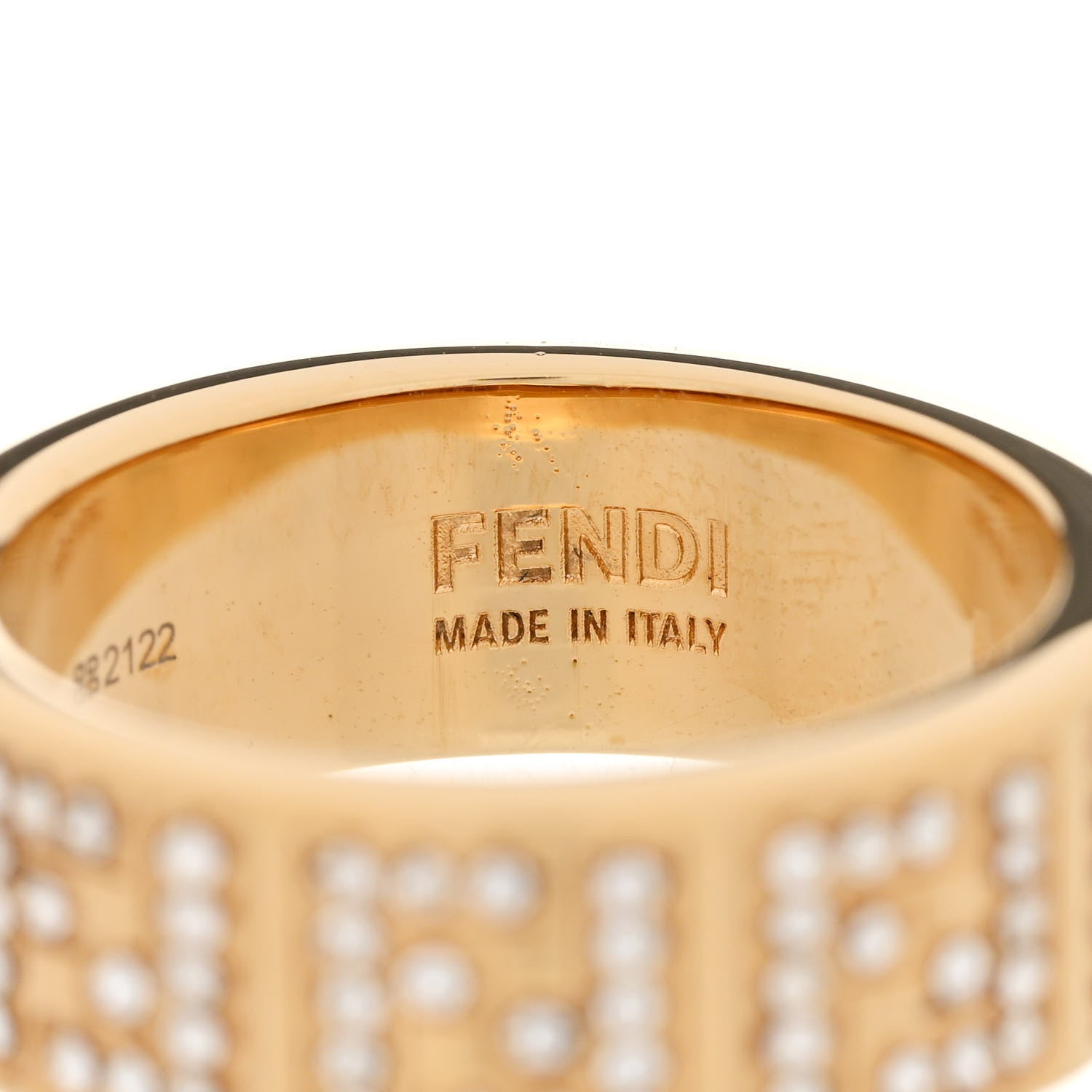 Fendi Metal Crystal Forever Fendi Ring M 54/7 Gold 5 of 7