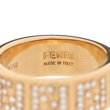 Fendi Metal Crystal Forever Fendi Ring M 54/7 Gold 5 of 7