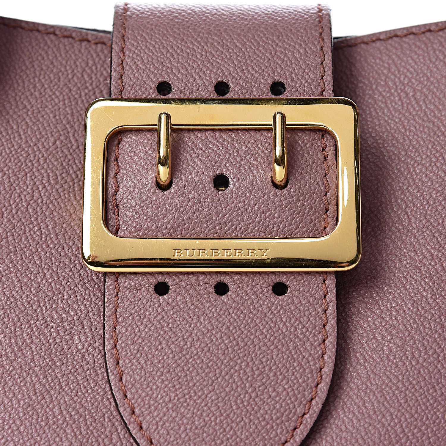 Burberry Soft Grain Calfskin Small Buckle Tote Dusty Pink 15 of 15