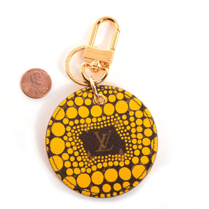 Louis Vuitton Monogram Kusama Town Key Ring Yellow 2 of 5