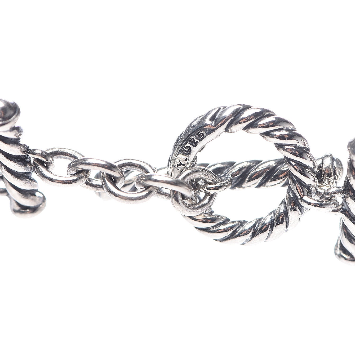 David Yurman Sterling Silver Amethyst Garnet Multi Strand Starburst Chain Bead Necklace 4 of 5