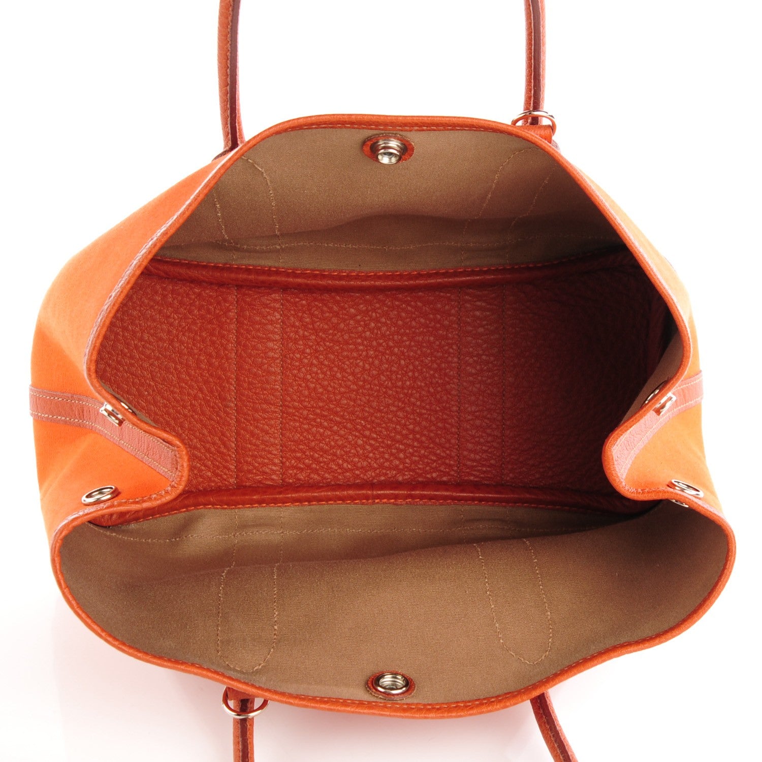 Hermes Toile Buffle Garden Party Tote 30 Potiron 4 of 13